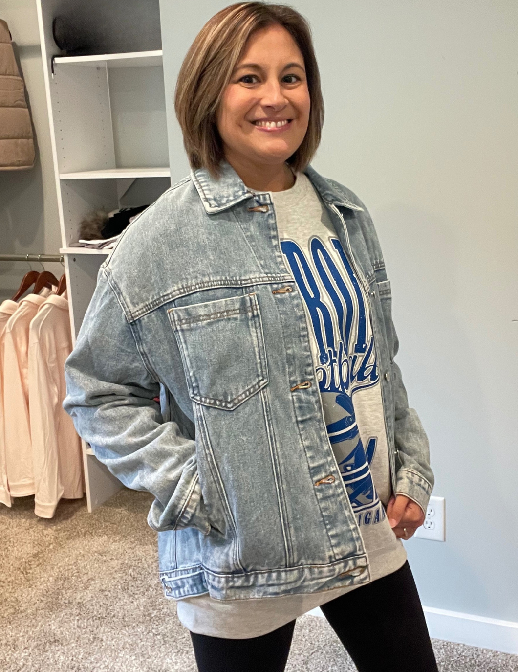 Light Wash Oversized Jacket